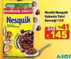 NESTLE NESQUİK KAKAOLU TAHIL GEVREĞİ 1 KG fiyat ve kampanya bilgisi